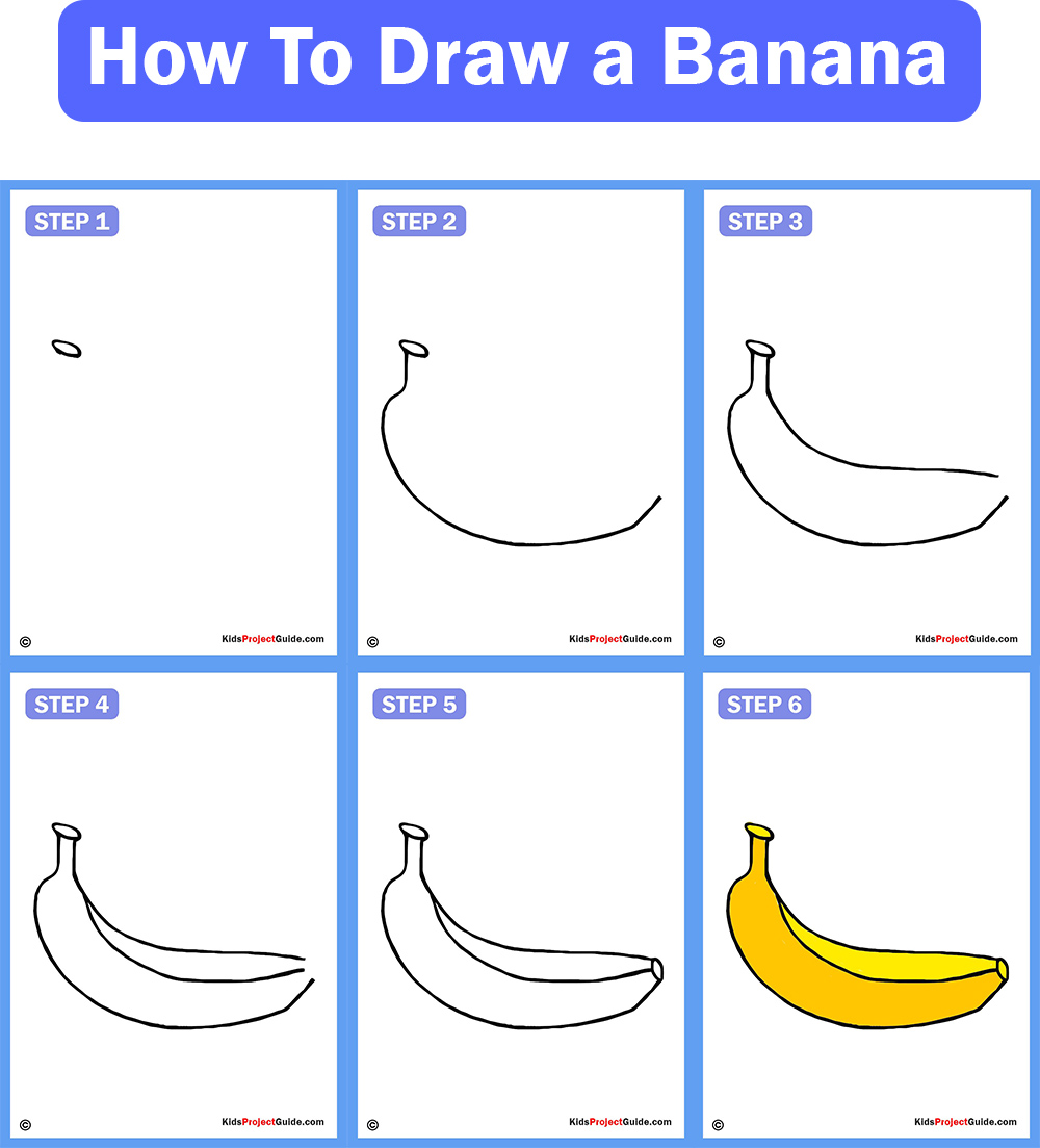 How To Draw A Banana Easy StepByStep Guide