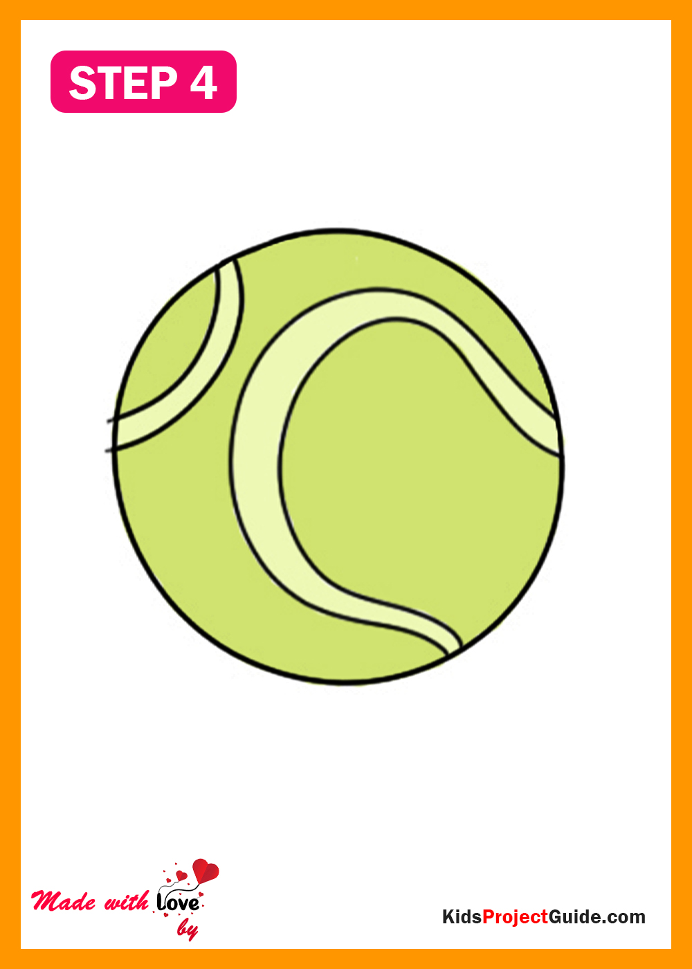 How To Draw A Tennis Ball Easy StepByStep Guide