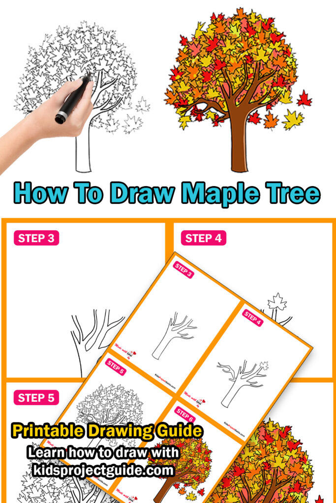 How To Draw Maple Tree | Easy Step By Step Guide