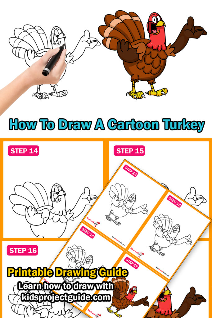How To Draw A Cartoon Turkey: Easy Step By Step Guide