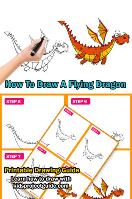 How To Draw A Flying Dragon | Easy Step By Step Guide