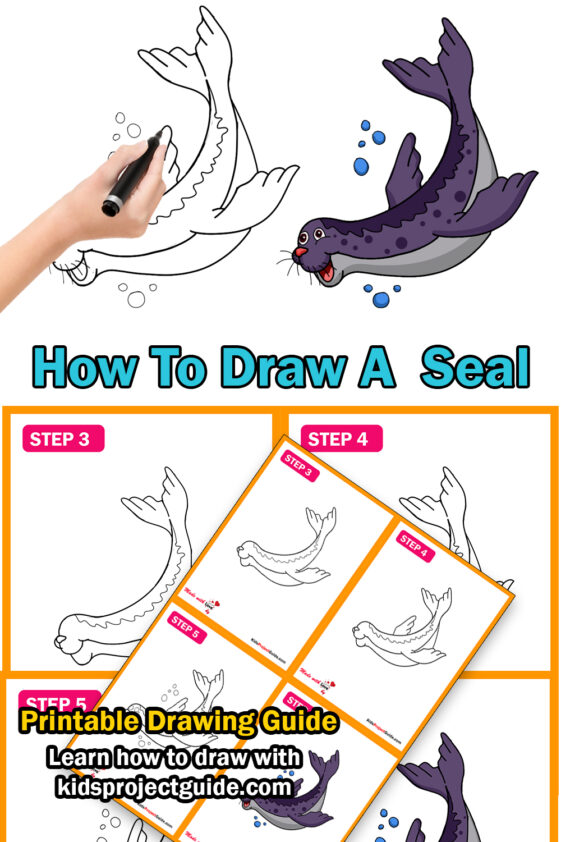 How To Draw A Seal Easy Step By Step Guide Kids Arts...