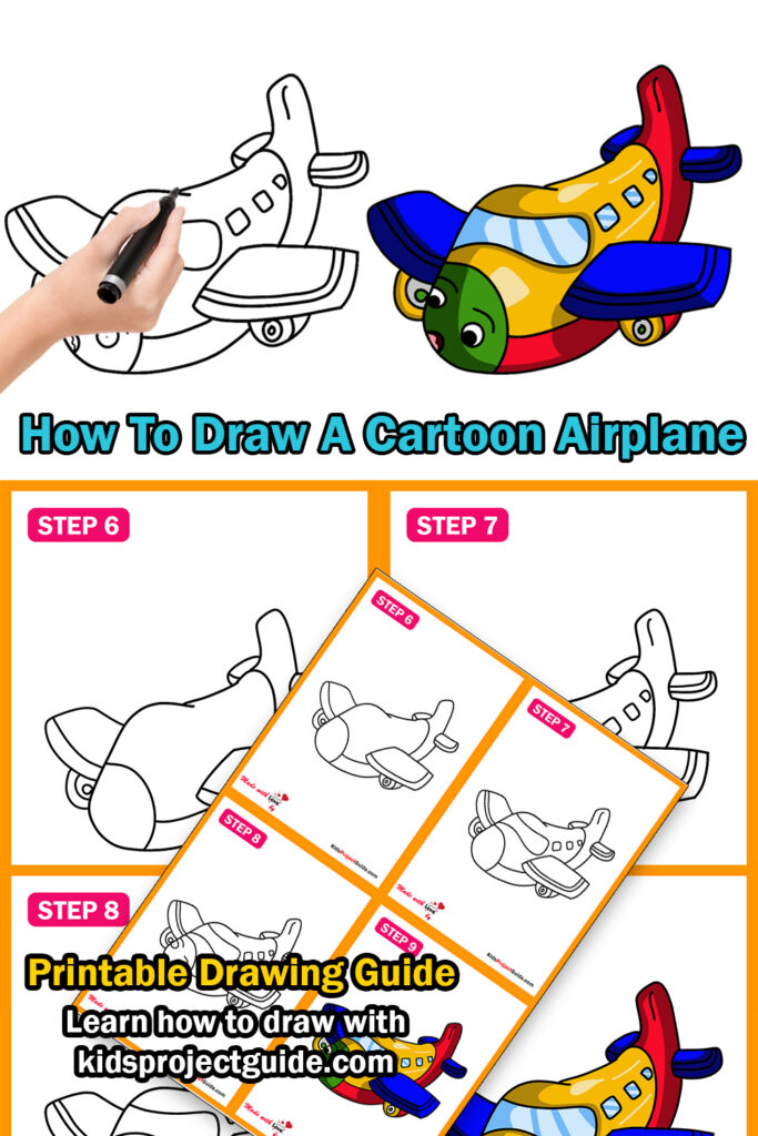 How To Draw A Cartoon Airplane Easy Step By Step Guide