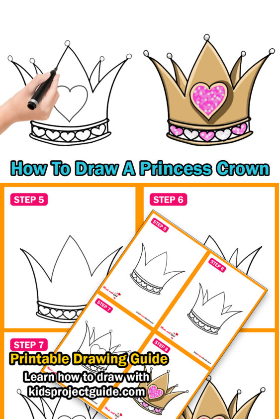How To Draw A Princess Crown Easy Step By Step Guide